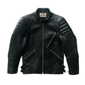 Acne Studios Oliver Leather Jacket Black Men's Size 46 S